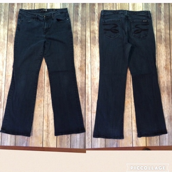 SEVEN7 Studio Flare Dark Navy Jeans - Picture 2 of 3